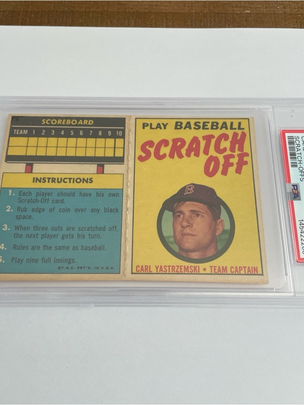 Carl Yastrzemski 1971 Topps Scratch Offs PSA 4 VG-EX Vintage Baseball